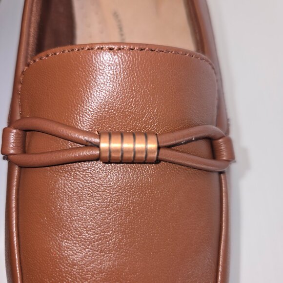 Clarks Collection Juliet Shine Women's Tan Leather Slip-On Loafers Size 6 - Picture 5 of 10